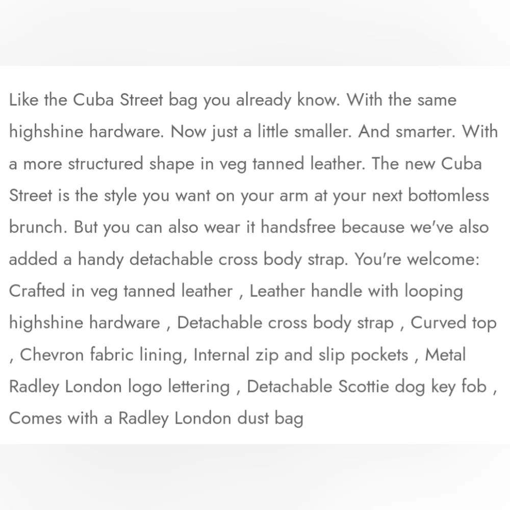Radley London Cuba Street Medium Size Bag With Dust Bag